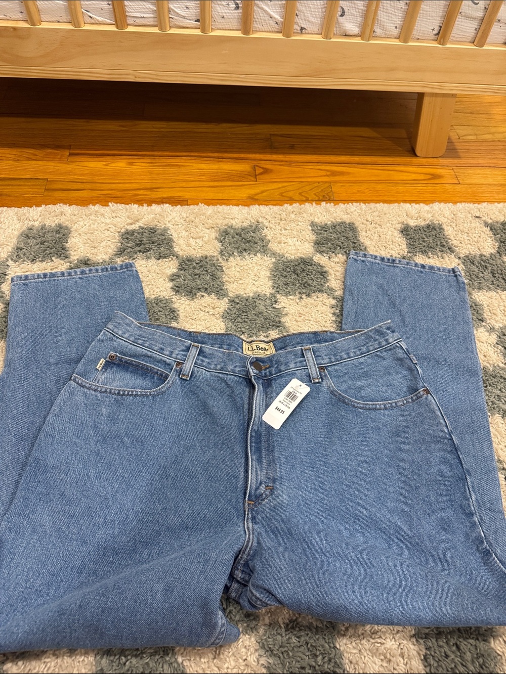 38x29 L.L. Bean Men's Faded Blue Classic Fit Jeans - Picture 6 of 7